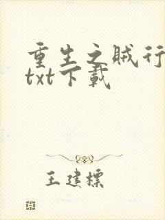 重生之贼行天下txt下载封面