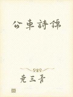 公车诗锦封面