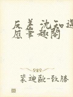 反差 沈知遇晏应笔趣阁