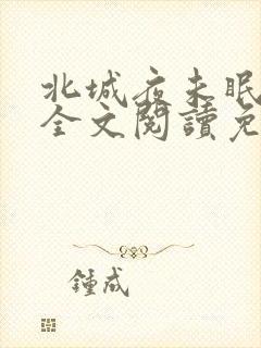 北城夜未眠小说全文阅读免费