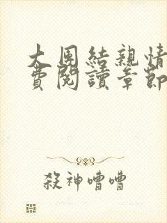 大团结亲情会免费阅读章节