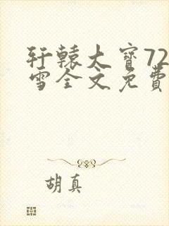 轩辕大宝720雪全文免费阅读封面