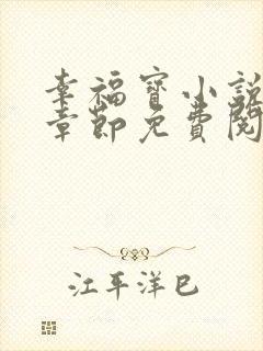 幸福宝小说最新章节免费阅读