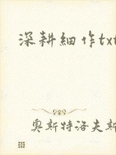 深耕细作txt