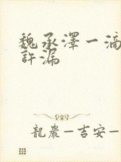 魏承泽一滴都不许漏封面