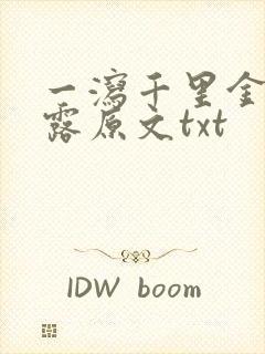 一泻千里金银花露原文txt