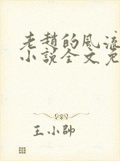 老赵的风流人生小说全文免费阅读