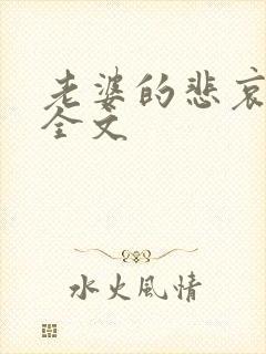 老婆的悲哀小说全文