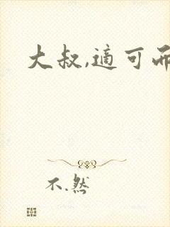 大叔,适可而止封面