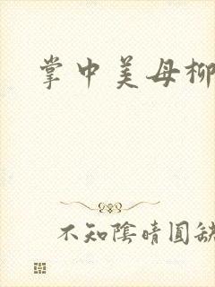 掌中美母柳玉茹