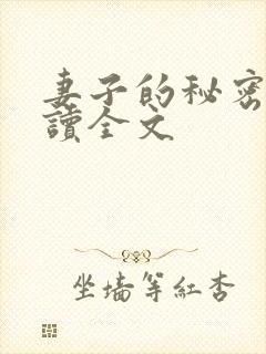 妻子的秘密免费读全文