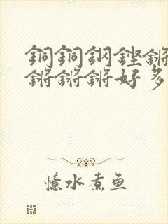 铜铜钢铿锵锵锵锵锵锵好多少阅读封面