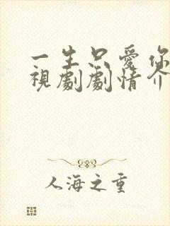 一生只爱你 电视剧剧情介绍