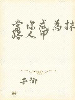 当你成为抹布文路人甲封面