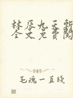 林辰九天斩神诀全文免费阅读笔趣阁封面