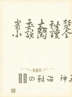 省委大秘楚东恒小说阅读全文封面