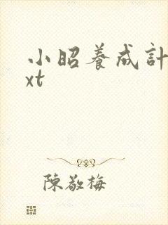 小昭养成计划txt封面