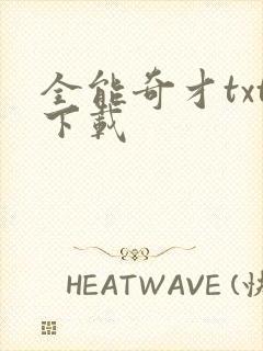 全能奇才txt下载封面