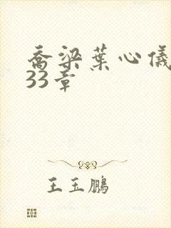 乔梁叶心仪3233章封面