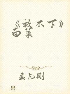 《放不下》半截白菜封面