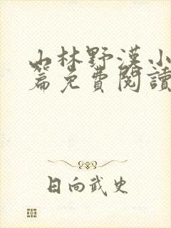 山林野汉小说全篇免费阅读