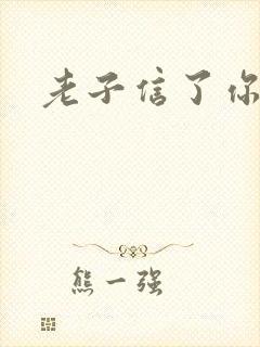 老子信了你的邪封面