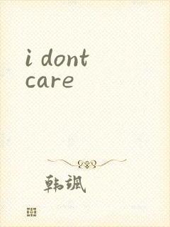 i dont care封面