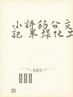 小诗的公交车日记 半煤化工