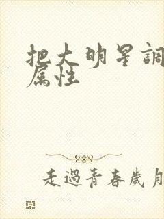 把大明星调成专属性