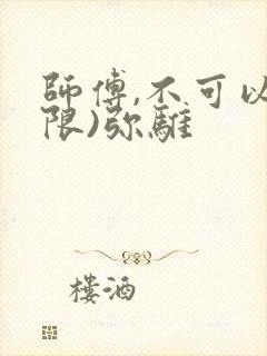 师傅,不可以(限)弥骓封面