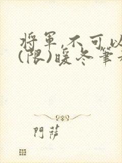 将军,不可以!(限)暖冬笔趣阁免费阅读封面