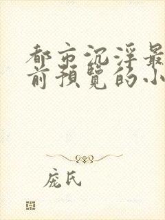 都市沉浮最快超前预览的小说3030封面