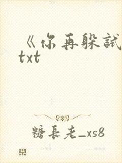 《你再躲试试》txt封面