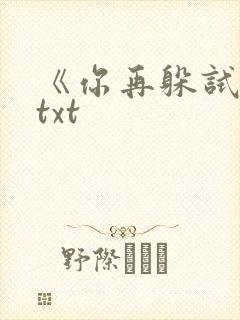 《你再躲试试》txt