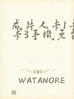 成片人卡1卡2卡3手机免费看