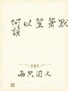 何以笙箫默 小说封面