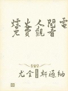 烟火人间电视剧免费观看封面