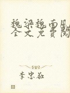 魏梁魏南风po全文免费阅读笔趣阁