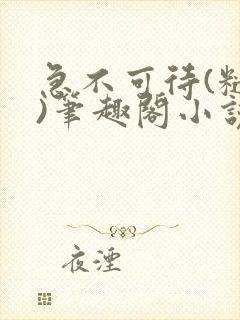 急不可待(糙汉)笔趣阁小说内容封面