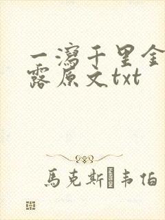 一泻千里金银花露原文txt