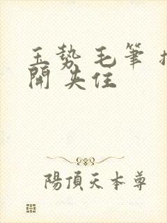 玉势 毛笔 撑开 夹住