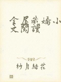 金屋藏娇小说全文阅读