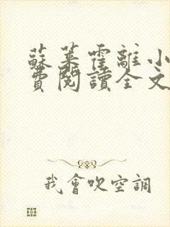 苏莱霍离小说免费阅读全文