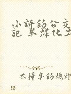 小诗的公交车日记 半煤化工