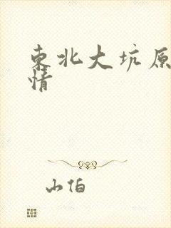东北大坑原始激情