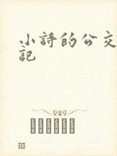 小诗的公交车日记封面
