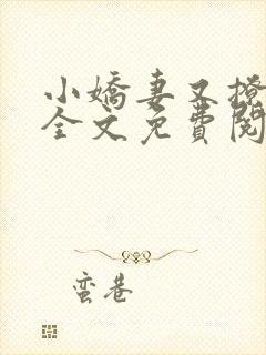 小娇妻又撩又甜全文免费阅读