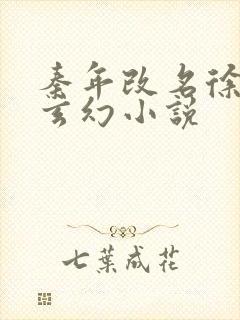 秦年改名徐年的玄幻小说封面