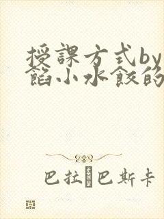 授课方式by肉馅小水饺的作者封面