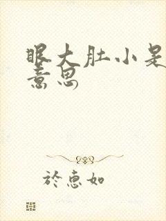 眼大肚小是什么意思